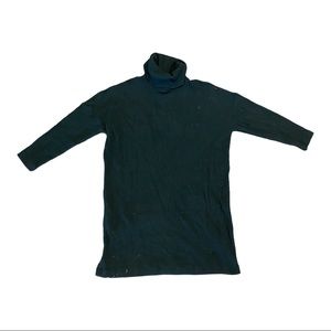 GAP Maternity Ribbed Sweater Turtleneck DRESS Black MEDIUM